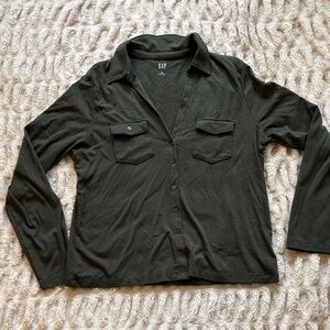 NWOT GAP Cotton Knit Button Down